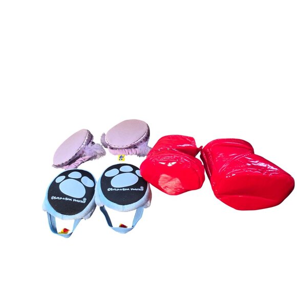 Build-A-Bear BAB Lot of 3 Shoes Slippers & Rainboots - Picture 9 of 10